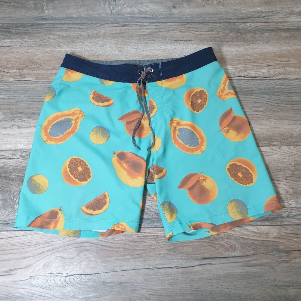 Hurley Men Board Shorts Fruit Print Swim Trunks Size 30